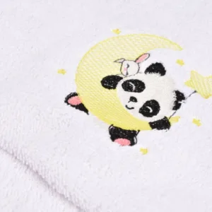 Prosop de baie cu gluga model panda 75x75 cm