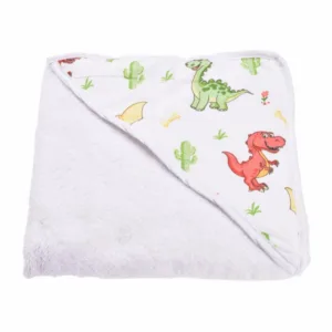 Prosop de baie frotir bumbac 75x75 cm model dinozauri
