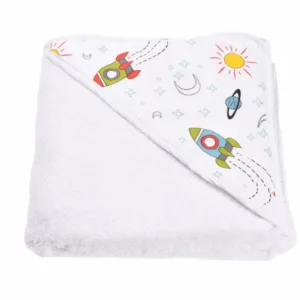 Prosop de baie frotir bumbac 75x75 cm model rachete