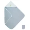 Prosop de baie pentru bebelusi cu capison Frotte 85x85 cm Donkey Grey