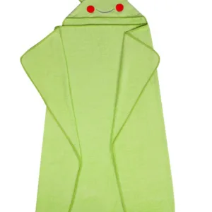 Prosop din bumbac cu gluga 120x100 cm Green Frog