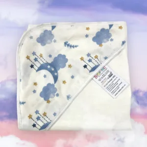 Prosop din muselina cu capison Kreis Design 80x80 cm blue
