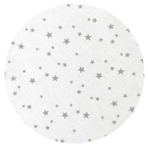 Prosop mare cu gluga MimiNu 100x100 cm din bumbac si thermo fleece Mini Gray Stars