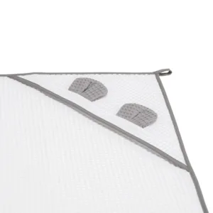 Prosop nou nascut Skumi Skiddou cu gluga cu urechiuse 100x100cm alb