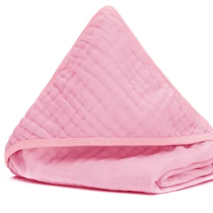Prosop-pled din muselina roz 75x75cm Fillikid