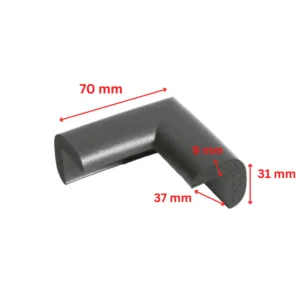 Protectie colturi Car Boy Safety 37x70x31x9mm Negru