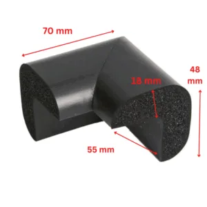 Protectie colturi Car Boy Safety 55x70x48x18mm Negru