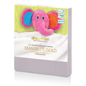 Protectie impermeabila pentru saltea 60x120cm Smartcel Gold Baby Ecru