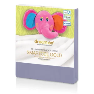 Protectie impermeabila pentru saltea 60x120cm Smartcel Gold Baby Grey