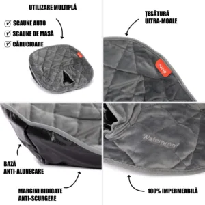 Protectie impermeabila scaun auto Diono Ultra Dry Seat Gray