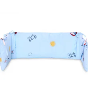 Protectie laterala pat 140 x 27 cm bumbac ranforce BearCar Blue