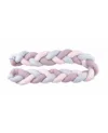 Protectie laterala patut bebe bumper impletit grey-lilac-pink 340 cm