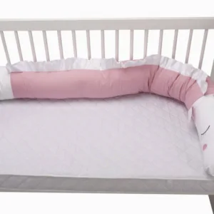 Protectie laterala pentru patut Somnart Dragon roz 25 x 180 cm