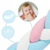 Protectie laterala pentru patut impletita 3 M Ricokids 722105 Albastru Roz