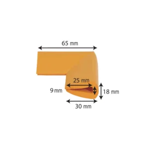 Protectie muchii Car Boy Safety din spuma negru 18x65x30x9 mm