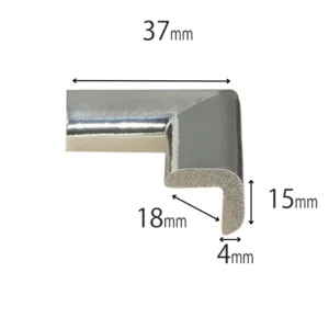 Protectie pentru colturi mobilaCar Boy Safety argintiu metalizat 18x37x15x4mm