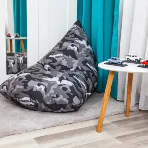 Puf bean bag camouflage impermeabil