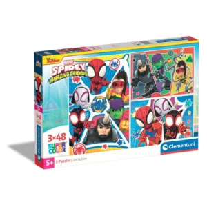 Puzzle 3 x 48 piese Clementoni Spidey and His Amazing Friends 25282