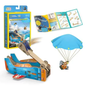 Puzzle 3D Cubic Fun National Geographic Stem Parasuta cu Lansator