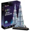 Puzzle 3D cu LED Cubic Fun Burj Khalifa 136 piese