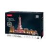 Puzzle 3D cu LED Cubic Fun City Line Paris 115 piese