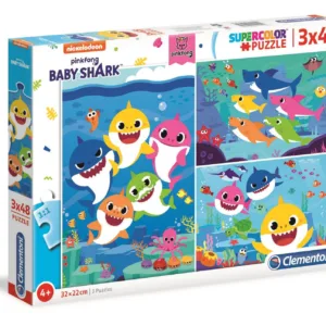 Puzzle 3x48 piese Clementoni Baby Shark