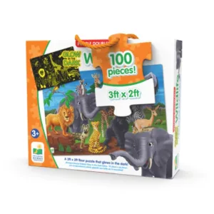 Puzzle care straluceste in intuneric The Learning Journey Animale Salbatice
