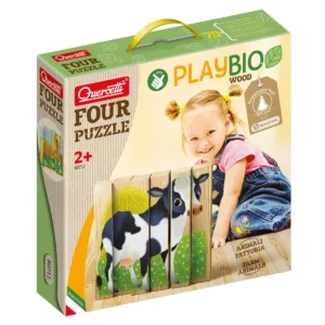 Puzzle din lemn 4 In 1