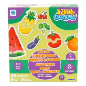Puzzle educational cu fructe si legume