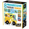 Puzzle progresiv cu piese mari 8 Vehicule Headu