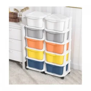 Raft cu 5 compartimente pentru depozitarea diverselor obiecte ModernHome PO08 Multicolor