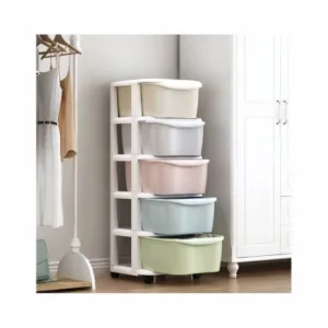 Raft cu 5 compartimente pentru depozitarea diverselor obiecte ModernHome PO10 Multicolor