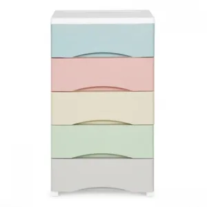 Raft cu 5 compartimente pentru depozitarea jucariilor ModernHome multicolor