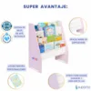 Raft de carti pentru copii Suporto Roz din lemn MDF