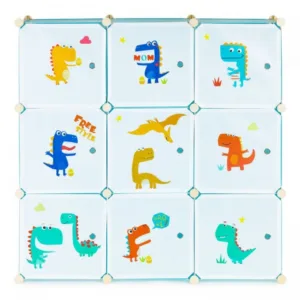 Raft modular Ecotoys cu 9 compartimente pentru camera copilului  09A