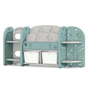 Raft organizator pentru carti si jucarii cu 4 polite