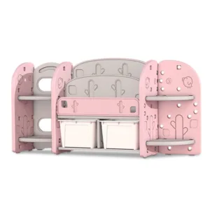 Raft organizator pentru carti si jucarii cu 4 polite
