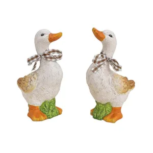 Rata alba decorativa din ceramica 16 cm