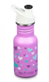 Sticla Kid Classic Sport Narrow cu capac sport 355 ml Klean Kanteen Orchid Hearts