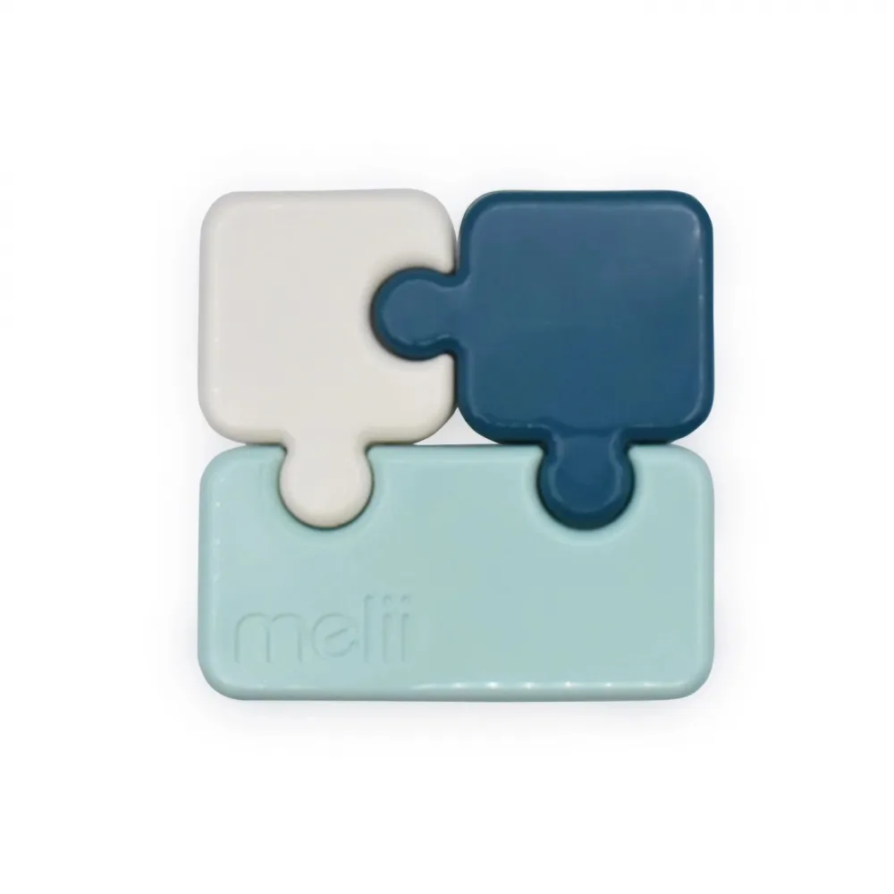 Recipient pentru hrana Melii luxe puzzle bleumarin ivoire menta