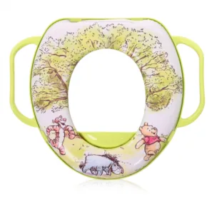 Reductor moale pentru toaleta cu manere Disney Pooh and Friends White