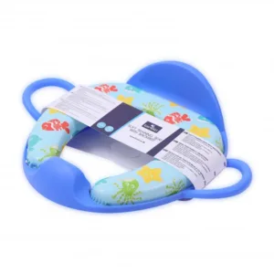 Reductor moale pentru toaleta cu manere si spatar Fish Blue