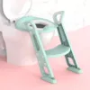 Reductor pentru toaleta cu scara Little Mom Happy Feet Green pliabil