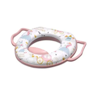 Reductor pentru toaleta moale cu manere Lorellli Pink Princess