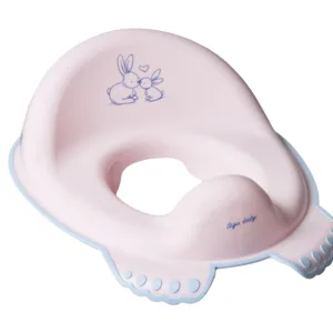 Reductor toaleta anti-derapant Little Bunnies roz