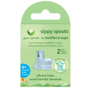 Rezerva cu cioc din silicon Green Sprouts iPlay pentru cana cu interior din sticla