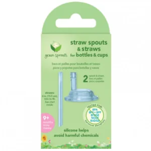 Rezerva cu pai din silicon Green Sprouts iPlay pentru cana cu interior din sticla