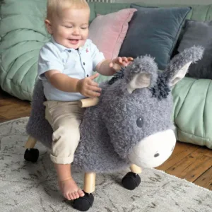 Ride-On animal toy magarusul Bojangles pentru copii Little Bird Told Me cu roti multidirecionale