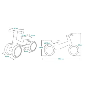 Ride-On copii fara pedale Lionelo Villy Roz