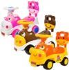 Ride-On copii fara pedale MalPlay Hipcio Walker Pink cu spatar inalt